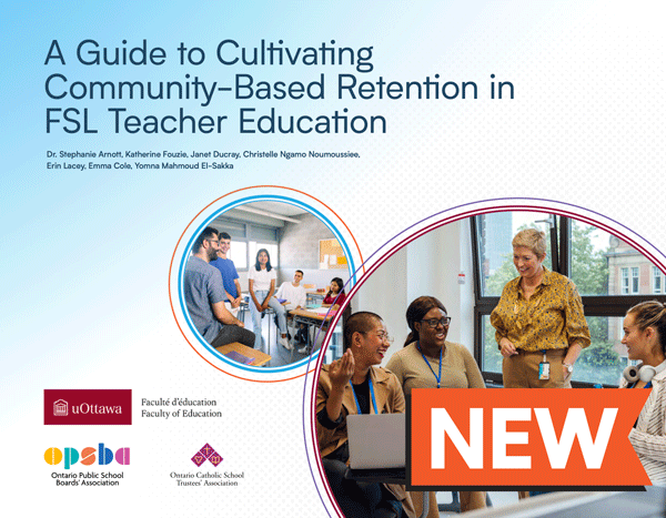 Cover of "A Guide to Cultivating Community-Based Retention in FSL Teacher Education."